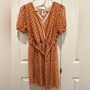 Orange Black Dotted Women’s Dress